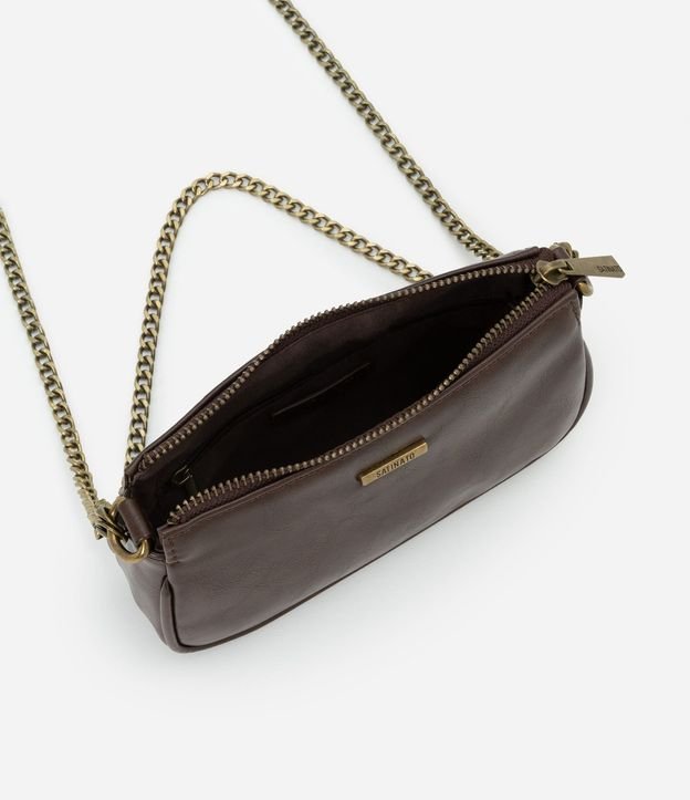 Cartera baguette Pequeña en PU con Asa Desmontable 4