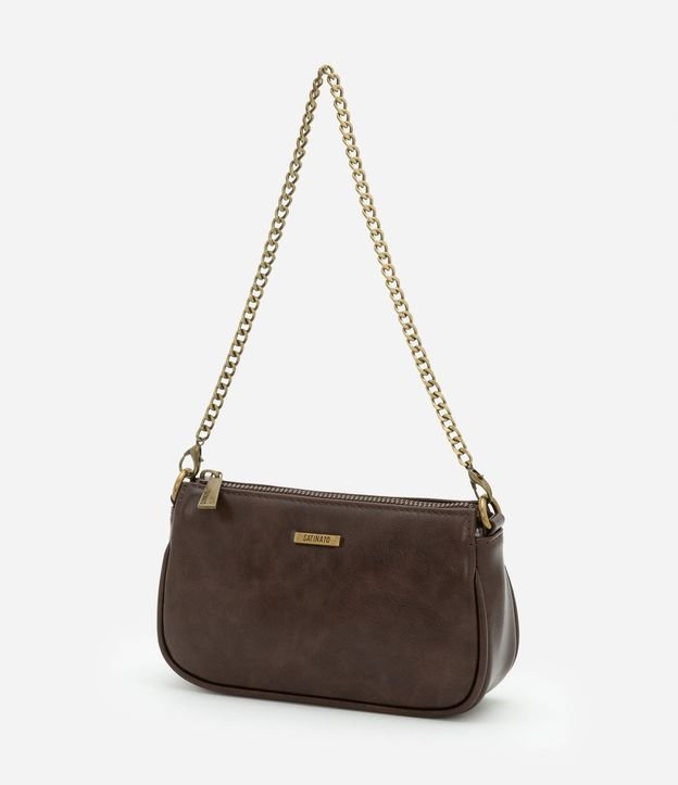 Cartera baguette Pequeña en PU con Asa Desmontable 6