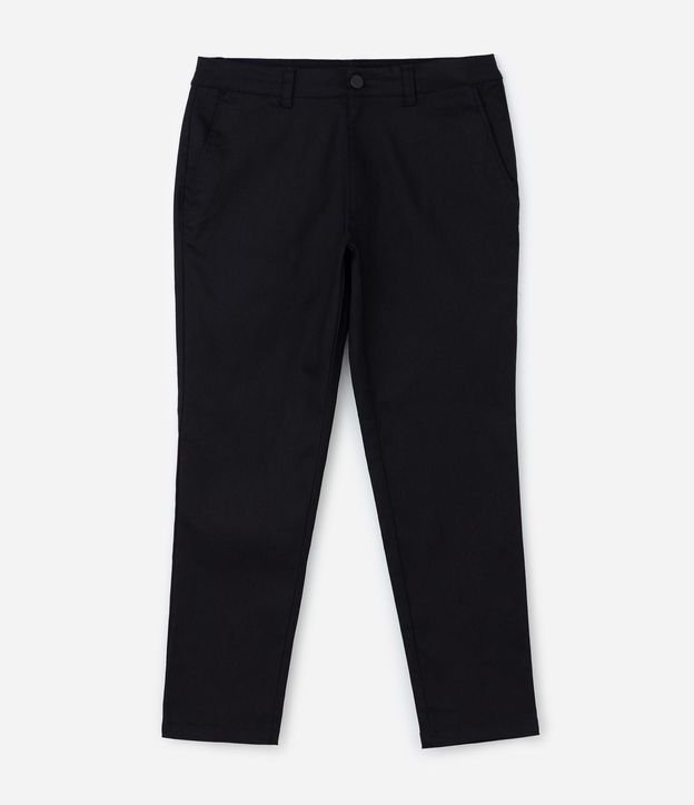 Pantalón Slim en Sarga Cintura con Trabillas y Bolsillo 5