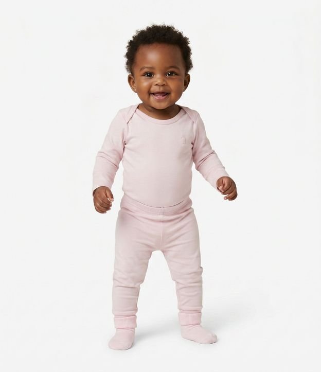 Conjunto Infantil Térmico con Body Manga Larga y Pantalón – Talle RN a 24 Meses