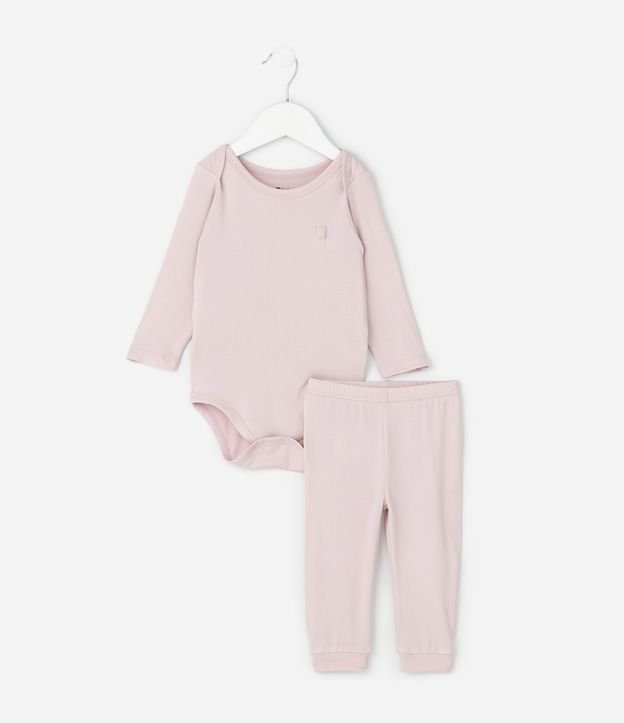 Conjunto Infantil Térmico con Body Manga Larga y Pantalón – Talle RN a 24 Meses 2
