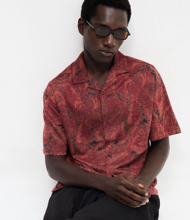 Camisa Jacquard en Algodón con Diseño Camuflado 3