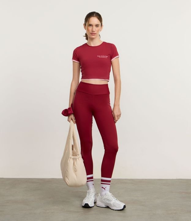 Pantalón Legging Deportiva en Microfibra de Compresión Alta 2