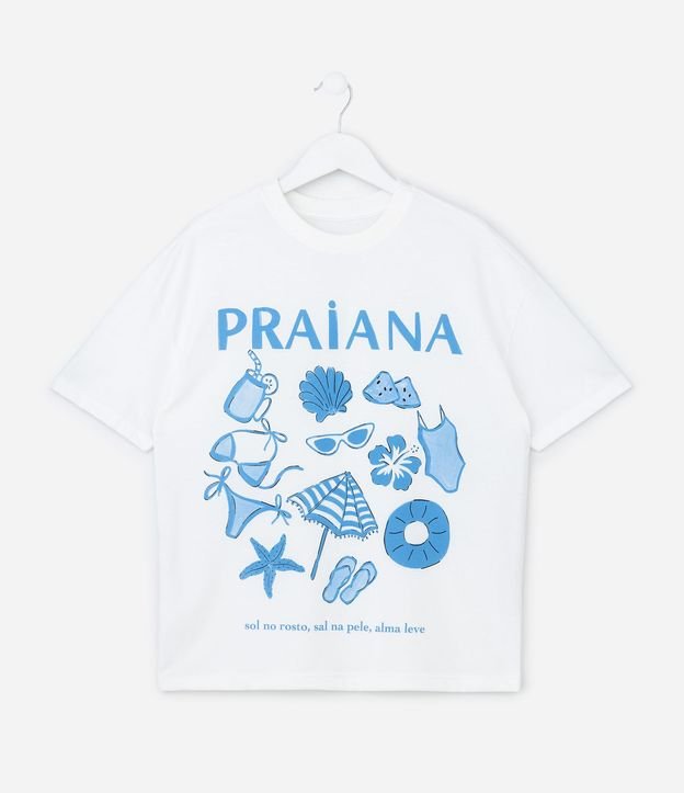 Remera Infantil Over con Estampa Playera - Talle 5 a 16 años 2