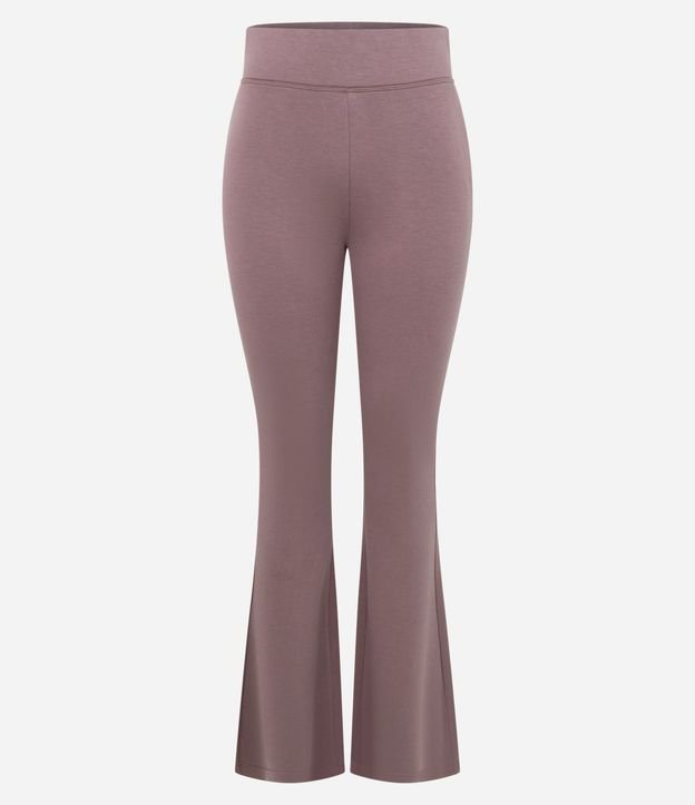 Pantalon Flare en Microfibra con Cintura Ancha 2