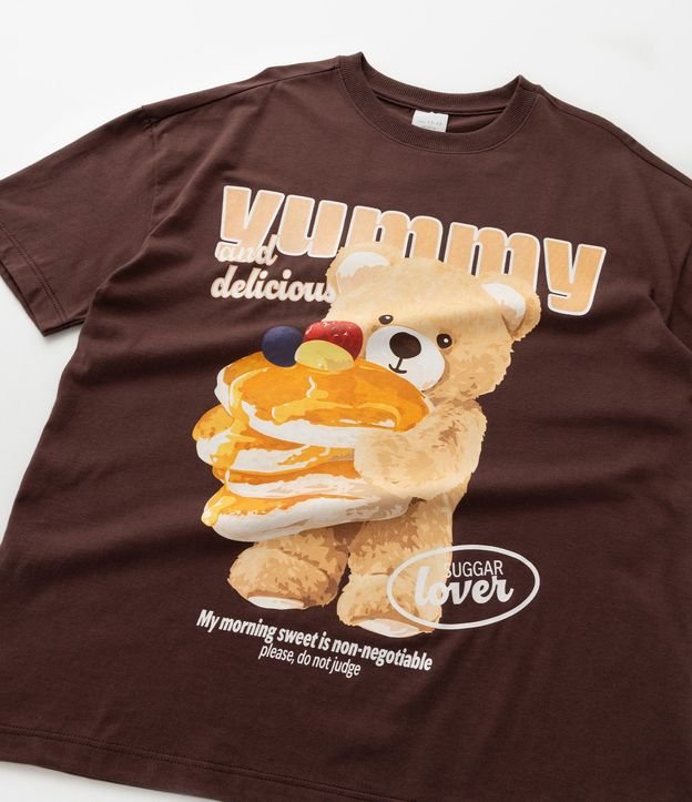 Remera Infantil Over con Estampa de Oso- Talle 7 a 14 años 7