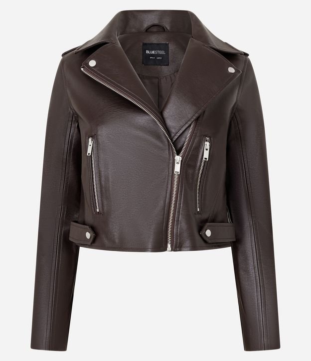 Campera Biker en PU con Cremallera en los Bolsillos 4