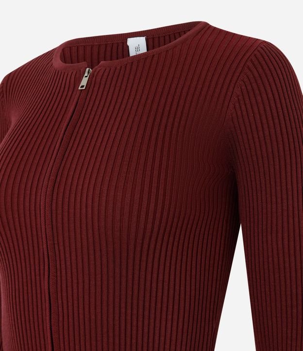 Cardigan en Punto con Cremallera Doble y Cuello Redondo 5