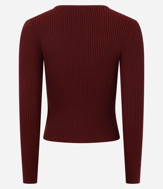 Cardigan en Punto con Cremallera Doble y Cuello Redondo 6