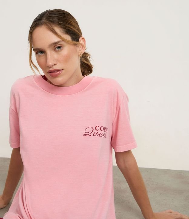 Remera Oversized Deportiva con Estampa Frente y Espalda Core Queen