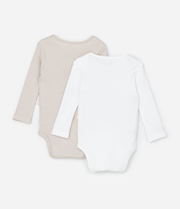 Kit 02 Bodies Infantiles en Suedine con Manga Larga - Talle RN a 24 meses 2