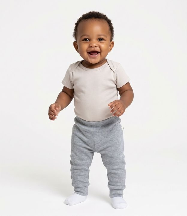 Kit 02 Bodies Básicos en Suedine con Cuello Americano - Talle RN a 18 meses 8