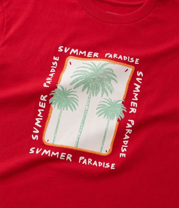 Remera Infantil Regular con Estampado de Palmeras - Talle 5 a 14 años 5