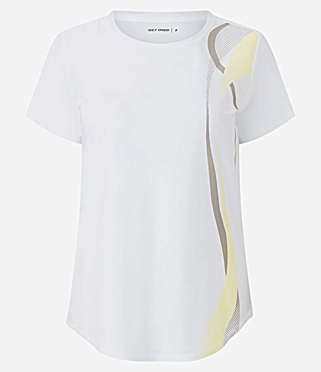 Remera Deportiva en Microfibra con Estampa de Ondas 3