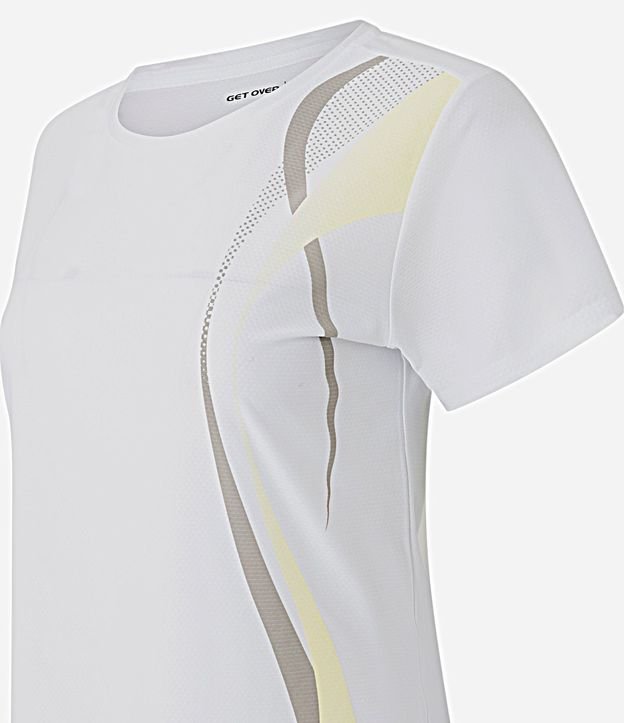 Remera Deportiva en Microfibra con Estampa de Ondas 4