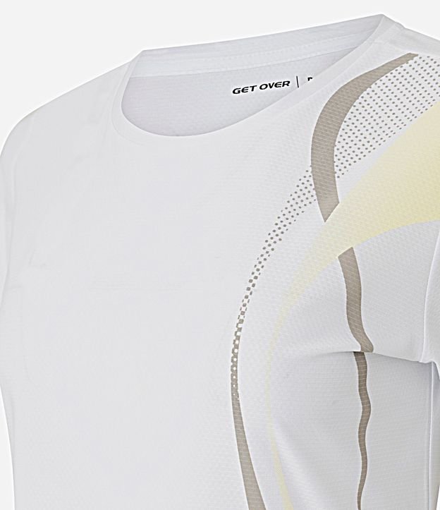 Remera Deportiva en Microfibra con Estampa de Ondas 5