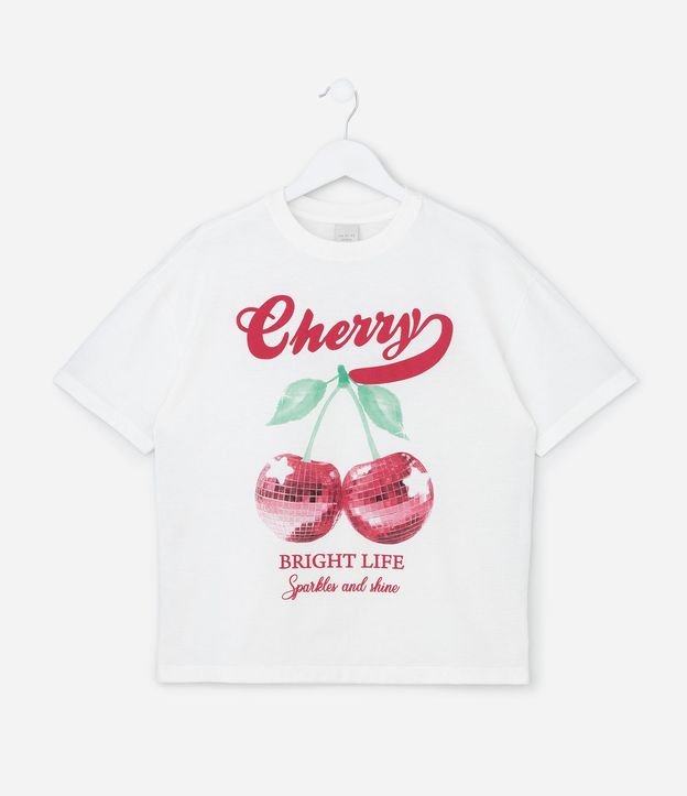 Remera Infantil Over con Estampa de Cereza - Talle 1 a 16 años 1