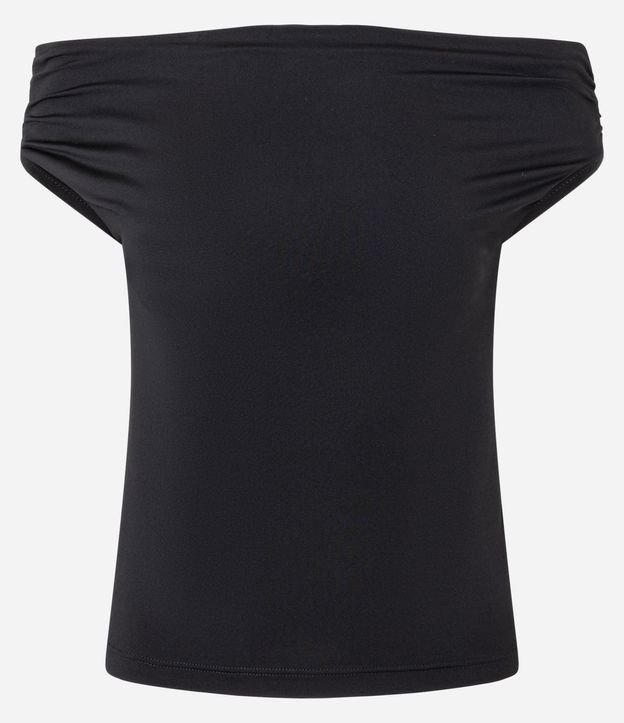 Blusa en Microfibra Hombro a Hombro con Escote Degagê 4