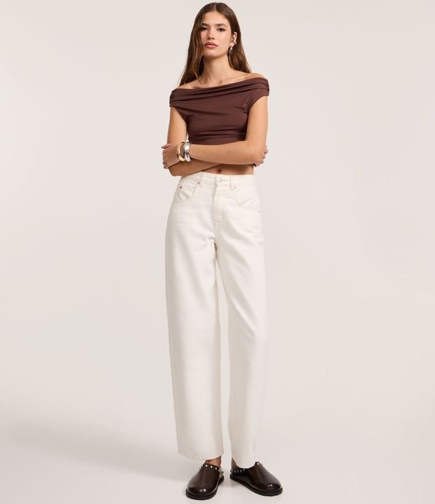 Blusa en Microfibra Hombro a Hombro con Escote Degagê 2