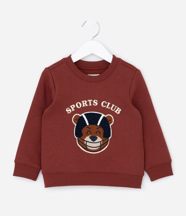 Saco Infantil con Bordado Chenille Oso Sports Club – Talle 1 a 6 años 2