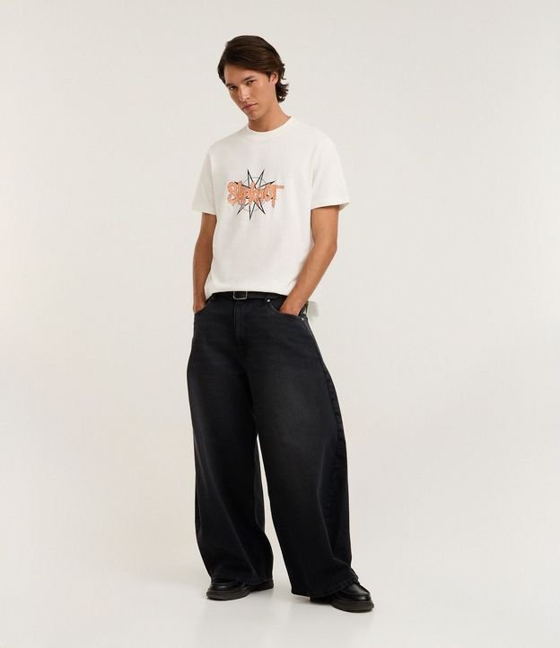 Remera Comfort en Algodón con Estampado de Slipknot 4