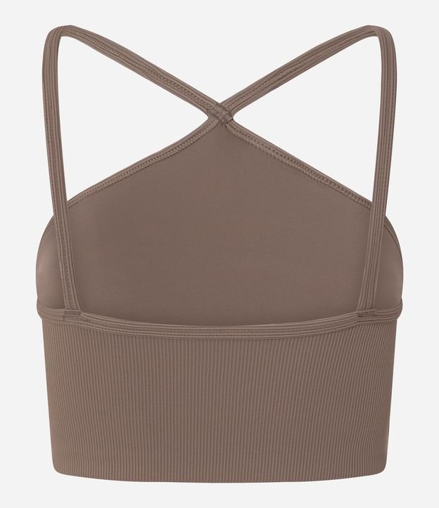 Top Deportivo con Copa de Textura Acanalada y Escote Halter 9
