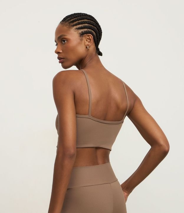 Top Deportivo con Copa de Textura Acanalada y Escote Halter 5