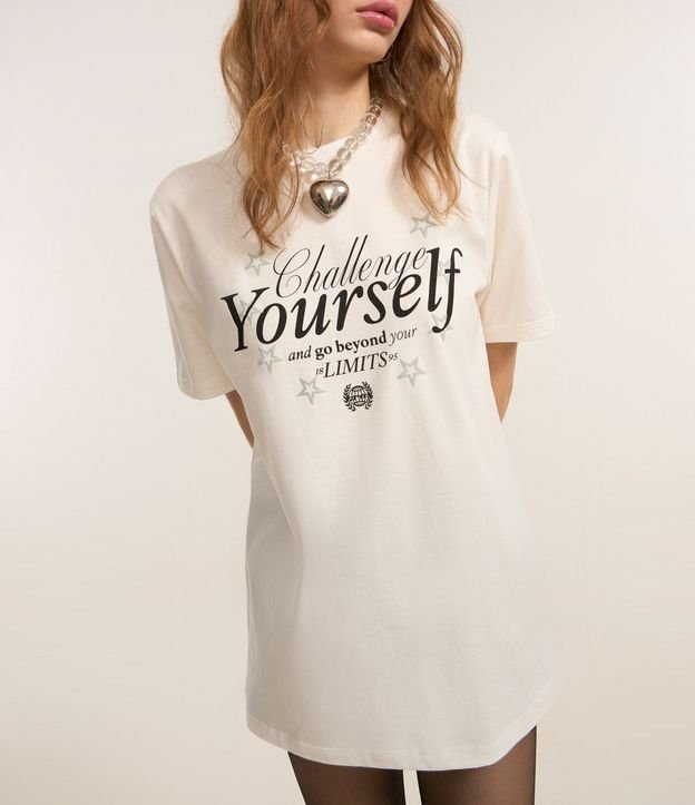 Remera en Algodón con Estampa Frente y Espalda Challenge Yourself 4