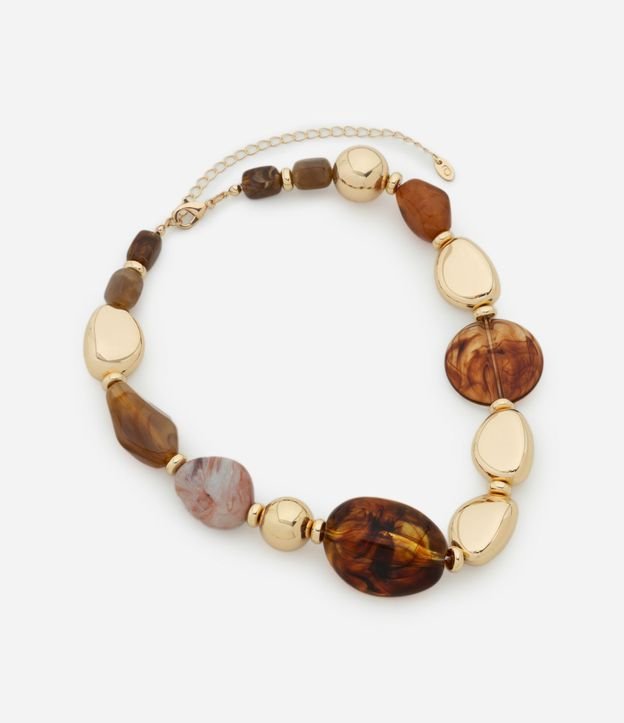 Collar Maxi Asimétrico con Piedras Resinadas 3