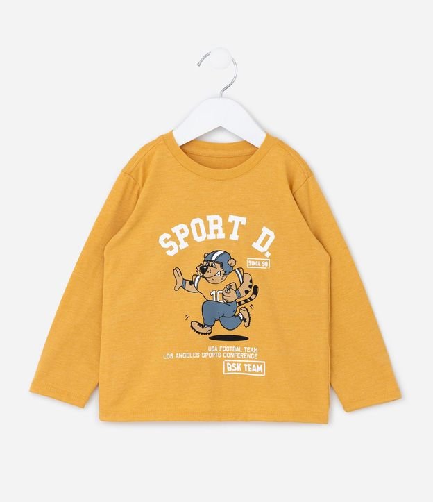 Remera Infantil con Estampado de Tigre Fútbol Americano - Talle 1 a 6 años 2