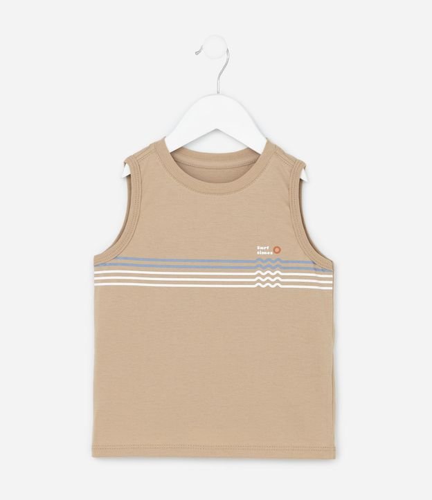 Musculosa Infantil con Estampa de Rayas y Ondas - Talle 1 a 6 años 2