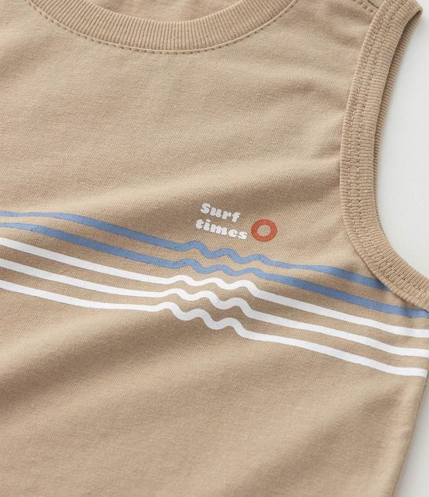 Musculosa Infantil con Estampa de Rayas y Ondas - Talle 1 a 6 años 6