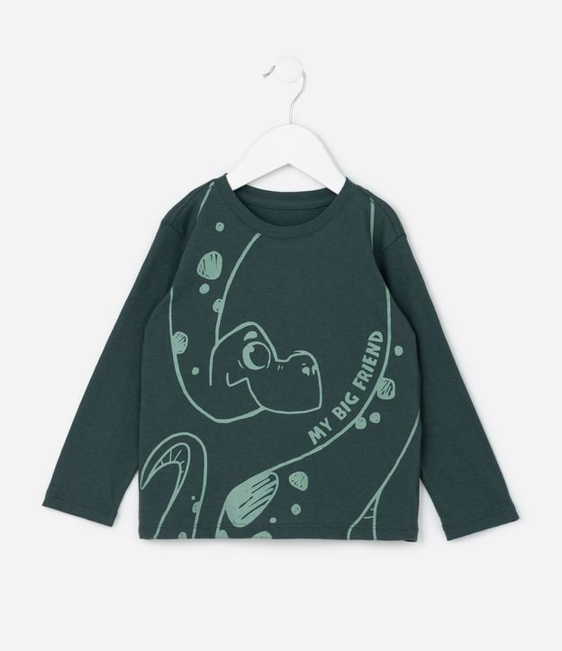 Remera Infantil con Estampa de Dinosaurio - Talle 1 a 6 años 2
