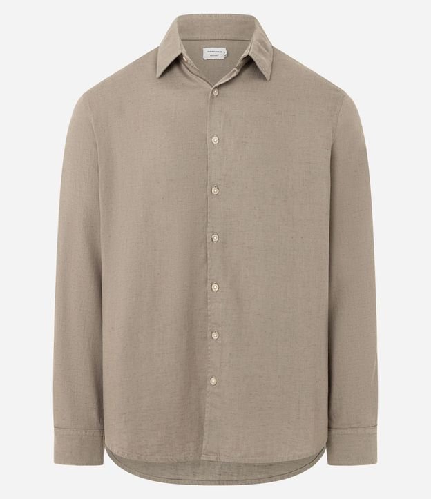 Camisa Comfort Básica en Algodón con Cuello Inglés