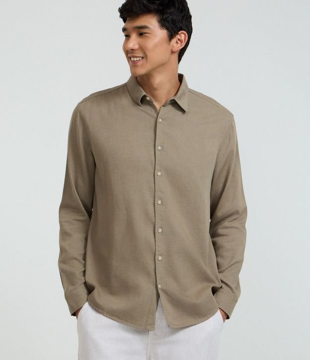 Camisa Comfort Básica en Algodón con Cuello Inglés 1
