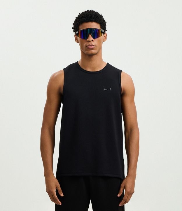 Musculosa Tecnologia Dry en Malla con Modal y Estampa Minimalista 1