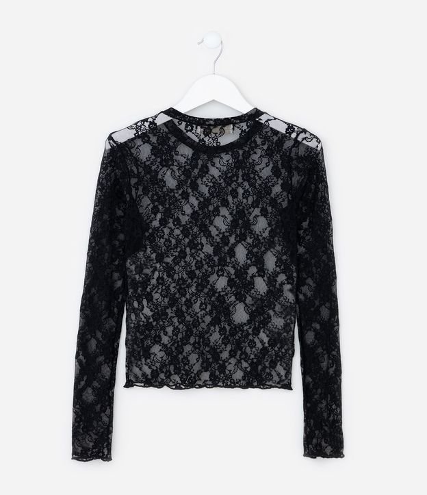 Blusa Infantil en Tule Encaje - Talle 7 a 14 años 3
