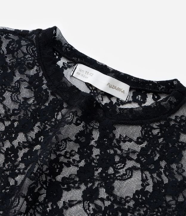Blusa Infantil en Tule Encaje - Talle 7 a 14 años 6