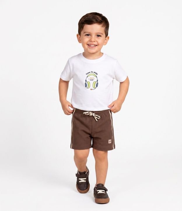 Bermuda Infantil en Algodón Texturizada - Talle 1 a 6 años