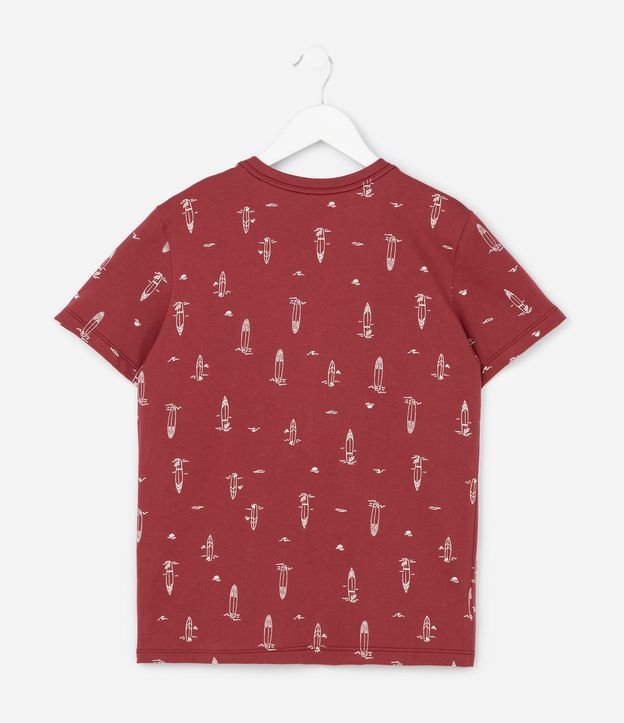 Remera Infantil Regular con Estampa de Mini Ícones de Playa - Talle 5 a 14 años 2