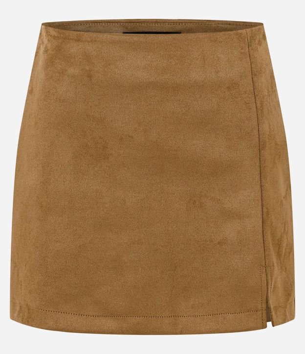 Short Pollera Corto en Gamuza con Encaje 4