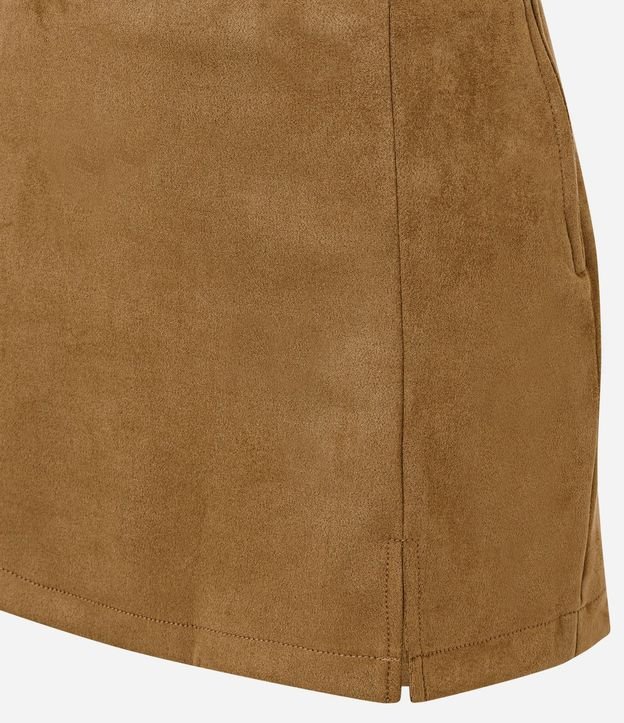Short Pollera Corto en Gamuza con Encaje 5