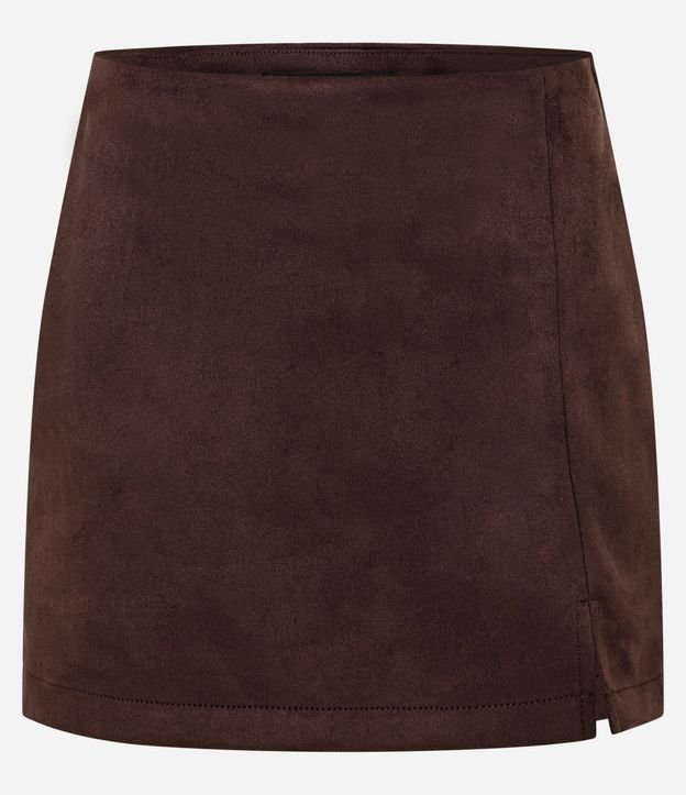 Short Pollera Corto en Gamuza con Encaje 3