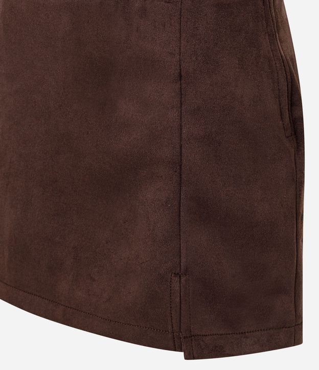 Short Pollera Corto en Gamuza con Encaje 4