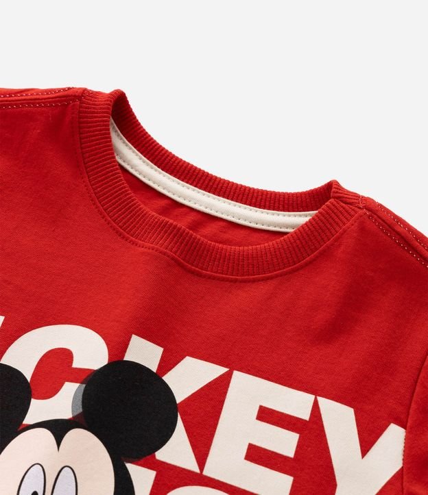 Remera Infantil en Media Malla con Estampa Mickey Mouse - Talle 1 a 5 años 5