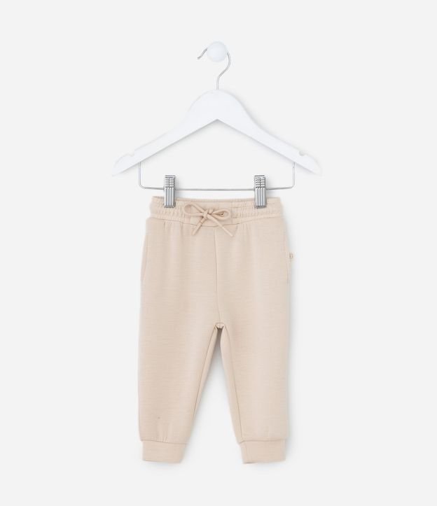 Pantalón Infantil Jogger en Modal - Talle 0 a 18 Meses 2