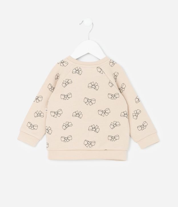 Saco Infantil en Modal con Estampado de Moñitas – Talle 0 a 18 Meses 3