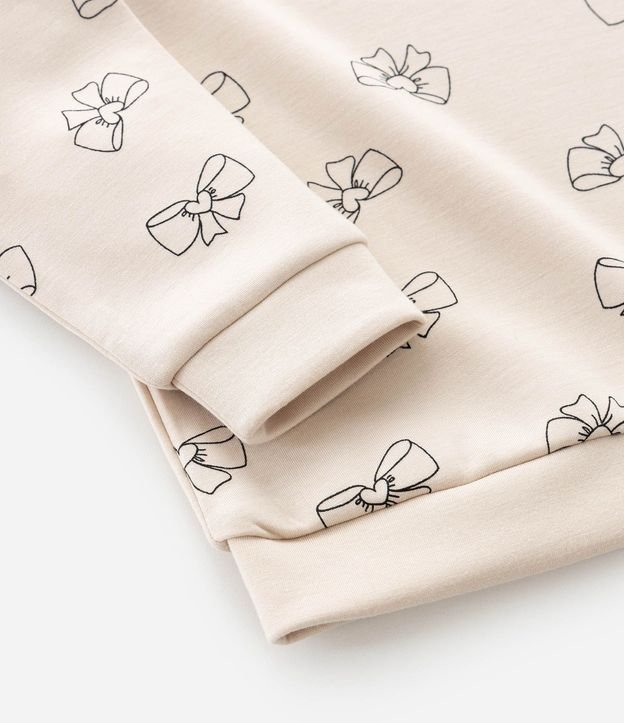 Saco Infantil en Modal con Estampado de Moñitas – Talle 0 a 18 Meses 5