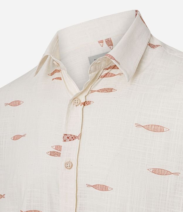 Camisa Comfort en Algodón con Estampa Espina de Pez 7