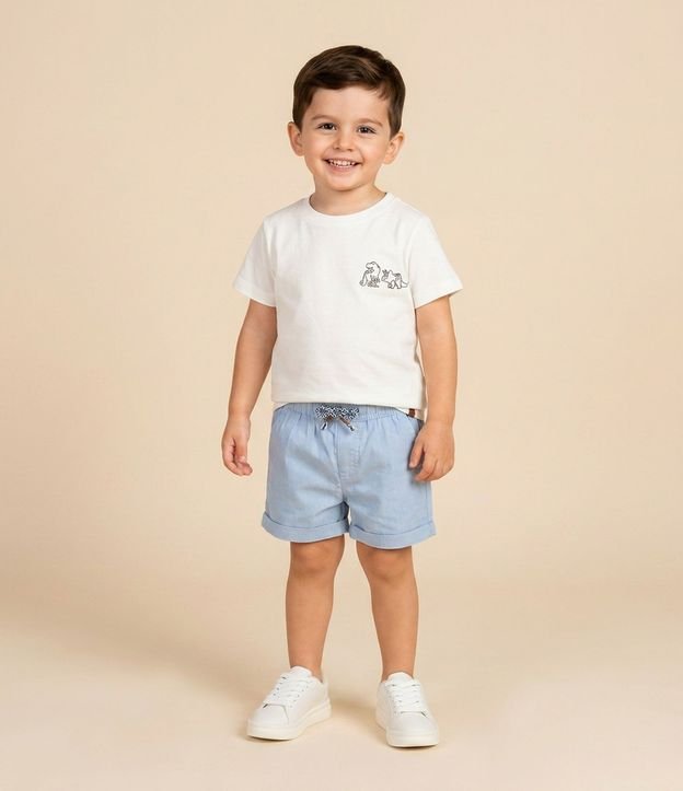 Remera Infantil con Estampa de Dinos - Talle 1 a 6 años